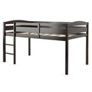 Wooden Twin Low Loft Bunk Bed with Guard Rail and Ladder by LJGDeals