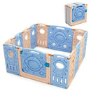 18-Panel Foldable Baby Playpen Kids Activity Center with Lockable Door