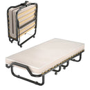 79 x 36 Inch Folding Rollaway Bed with Memory Foam Mattress by LJGDeals
