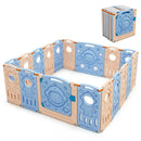 18-Panel Foldable Baby Playpen Kids Activity Center with Lockable Door by LJGDeals