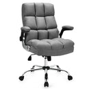 Adjustable Swivel Office Chair with High Back and Flip-up Arm for Home and Office by LJGDeals