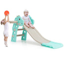 3-in-1 Kids Slide Baby Play Climber Slide Set with Basketball Hoop