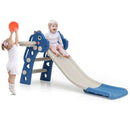 3-in-1 Kids Slide Baby Play Climber Slide Set with Basketball Hoop by LJGDeals