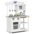 Wooden Pretend Play Kitchen Set for Kids with Accessories and Sink by LJGDeals