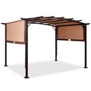 12 x 9 Feet Outdoor Pergola Gazebo with Retractable Canopy Shades by DirectDeals