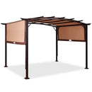 12 x 9 Feet Outdoor Pergola Gazebo with Retractable Canopy Shades by LJGDeals