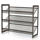 2/3/4 Tiers Flat and Slant Metal Shoe Rack for Entryway Hallway-3-Tier by LJGDeals