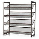 2/3/4 Tiers Flat and Slant Metal Shoe Rack for Entryway Hallway-4-Tier by LJGDeals