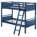 Twin Over Twin Bunk Bed Convertible 2 Individual Beds Wooden by LJGDeals