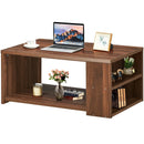 Coffee Table Sofa Side Table with Storage Shelves by LJGDeals