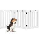 24 Inch Folding Wooden Freestanding Dog Gate with 360¬∞ Flexible Hinge for Pet by LJGDeals