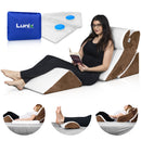 LX5 4-Piece Support for Shoulder & Upper Body Rest, Orthopedic Bed Wedge Pillow Set, Oat Brown