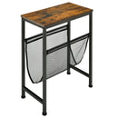 Narrow End Table with Magazine Holder Sling for Small Space by LJGDeals