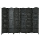 6.5Ft 6-Panel Weave Folding Fiber Room Divider Screen by LJGDeals