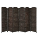 6.5Ft 6-Panel Weave Folding Fiber Room Divider Screen by LJGDeals