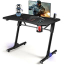 43.5 Inch Height Adjustable Gaming Desk with Blue LED Lights by LJGDeals