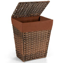 Foldable Handwoven Laundry Hamper with Removable Liner by DirectDeals