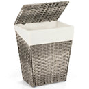 Foldable Handwoven Laundry Hamper with Removable Liner by DirectDeals