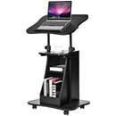 Sit-to-Stand Laptop Desk Cart Height Adjustable with Storage by LJGDeals