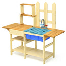 Kid's Outdoor Wooden Pretend Cook Kitchen Playset Toy by LJGDeals