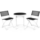 3 Pieces Patio Folding Bistro Set for Balcony or Outdoor Space by LJGDeals