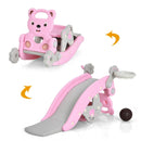 4-in-1 Toddler Slide and Rocking Horse Playset with Basketball Hoop by LJGDeals