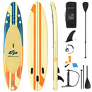Inflatable Stand Up Paddle Board Surfboard with Bag Aluminum Paddle and Hand Pump by DirectDeals