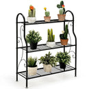 3-Tier Scrollwork Designed Metal Plant Stand-Black by LJGDeals