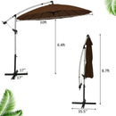 10 Feet Patio Offset Umbrella Market Hanging Umbrella for Backyard Poolside Lawn Garden by LJGDeals