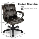 Adjustable Leather Executive Office Chair Computer Desk Chair with Armrest by LJGDeals