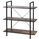 3/5 Tiers Industrial Bookcase with Metal Frame for Home Office-3 by DirectDeals