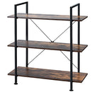 3/5 Tiers Industrial Bookcase with Metal Frame for Home Office-3 by LJGDeals