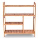 4 Tiers Multifunction Bamboo Storage Shoe Rack for Entryway Hallway by LJGDeals
