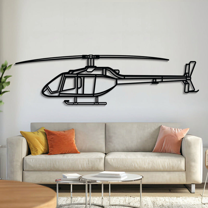 505 Jet Ranger X Metal Aircraft Wall Art - NCP0506