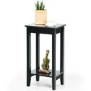 2-Tier Nightstand End Side Wooden Legs Table for Bedroom by DirectDeals