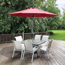9 Feet Patio Outdoor Market Umbrella with Aluminum Pole without Weight Base by LJGDeals