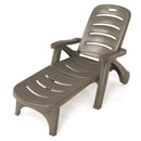 5 Position Adjustable Folding Lounger Chaise Chair-Gray by DirectDeals