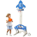 3-in-1 Basketball Hoop for Kids with Balls-Blue by LJGDeals