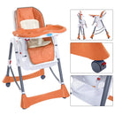 Portable Folding Baby High Chair Toddler Feeding Seat-orange by LJGDeals