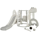 6 in 1 Toddler Slide and Swing Set with Ball Games by LJGDeals
