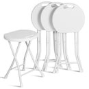 Set of 4 18 Inch Collapsible Round Stools with Handle by LJGDeals