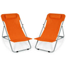 Portable Beach Chair Set of 2 with Headrest by LJGDeals