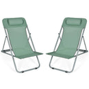 Portable Beach Chair Set of 2 with Headrest by LJGDeals