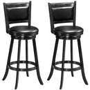 Set of 2 29 Inch Swivel Bar Height Stool Wood Dining Chair Barstool by LJGDeals