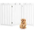 36 Inch Folding Wooden Freestanding Pet Gate Dog Gate with 360° Flexible Hinge by LJGDeals