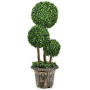 30 Inch Artificial Topiary Triple Ball Tree Indoor and Outdoor UV Protection by LJGDeals