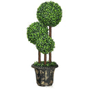 36-Inch Artificial Topiary Triple Ball Tree for Indoor and Outdoor by LJGDeals