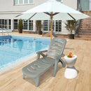 5 Position Adjustable Folding Lounger Chaise Chair by LJGDeals