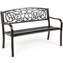 Outdoor Furniture Steel Frame Porch Garden Bench by LJGDeals