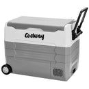 58 Quarts Car Refrigerator Portable RV Freezer Dual Zone with Wheel-Gray by LJGDeals